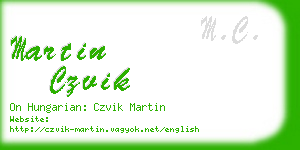 martin czvik business card